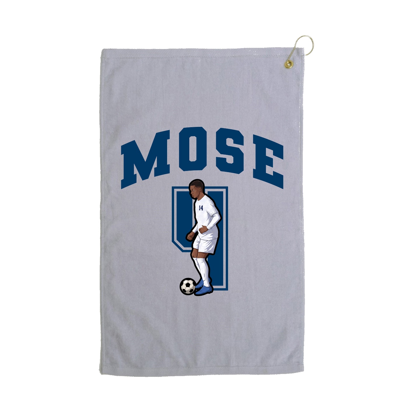 Golf Towel — Number in Grey