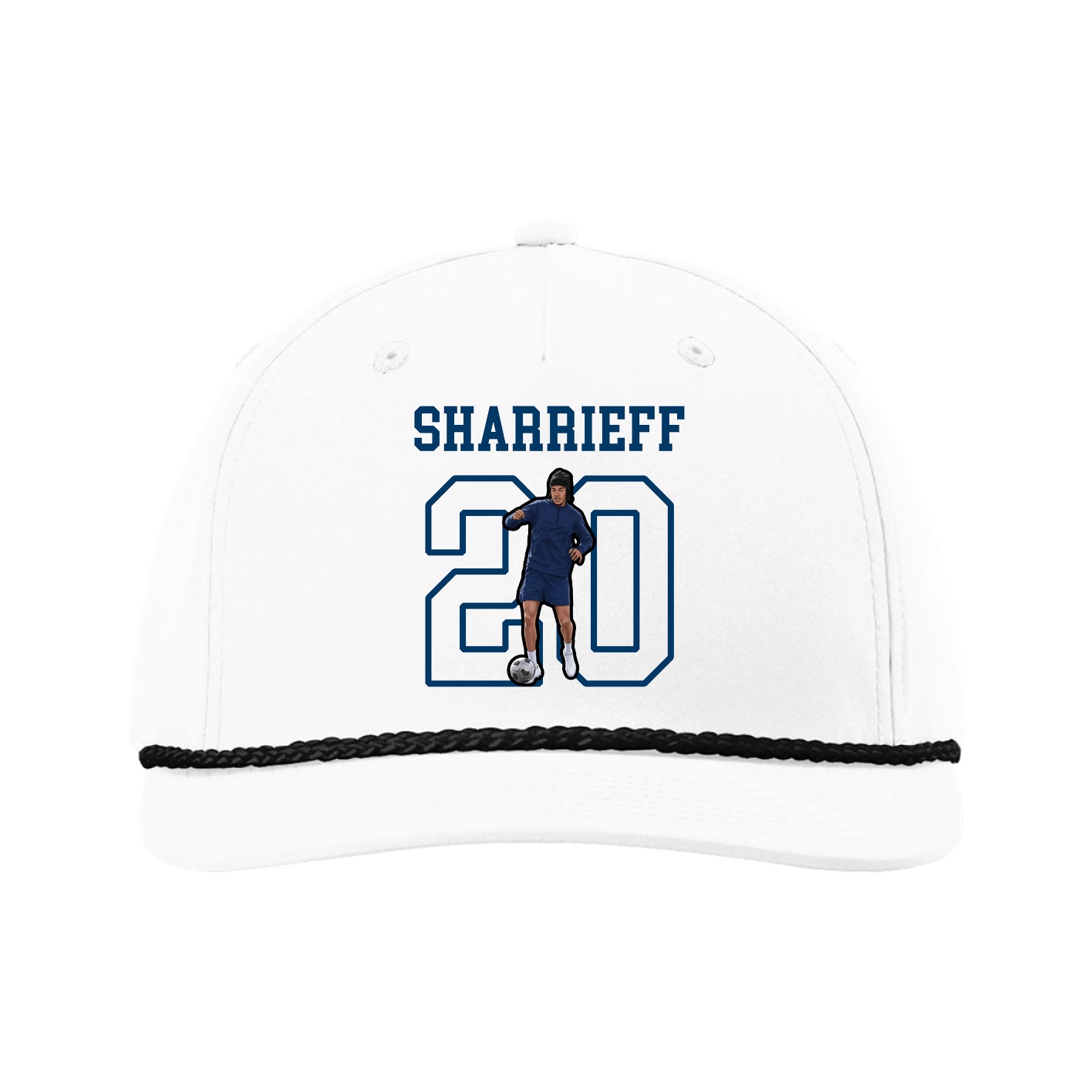 Five-Panel Classic Rope Cap — Shirsey in White