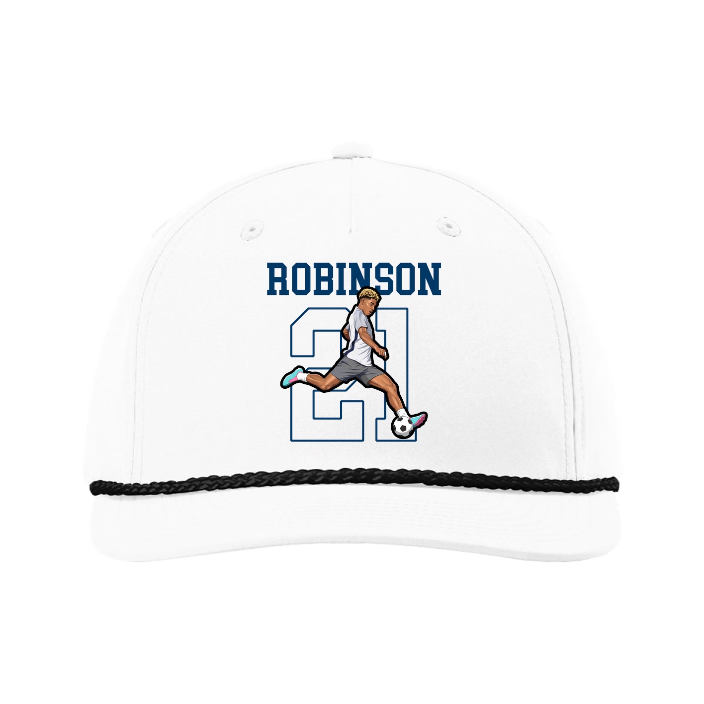 Five-Panel Classic Rope Cap — Shirsey in White