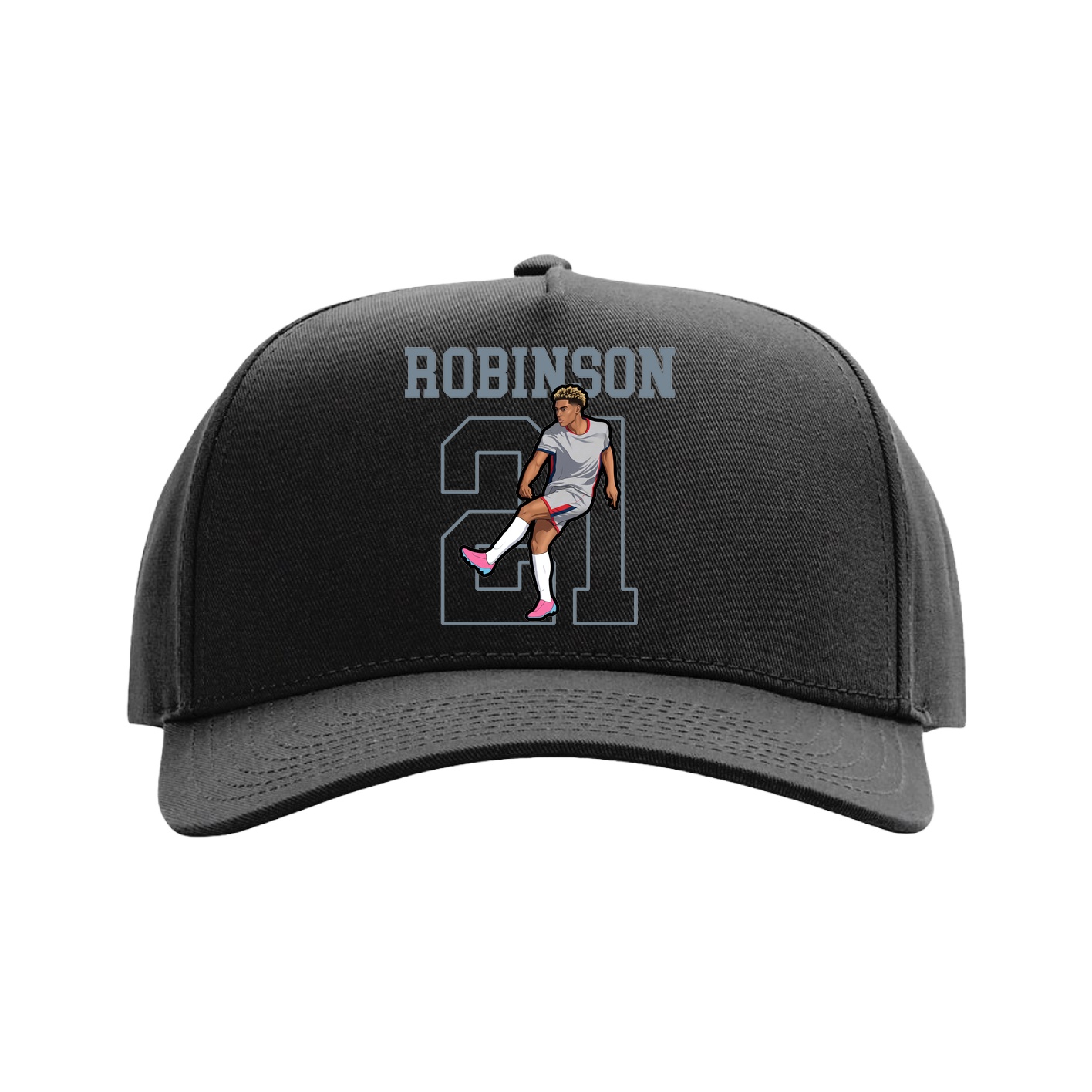 Full Fabric Five-Panel Champ Cap — Shirsey in Black