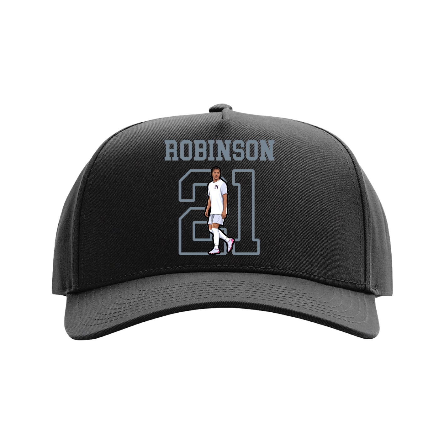 Full Fabric Five-Panel Champ Cap — Shirsey in Black
