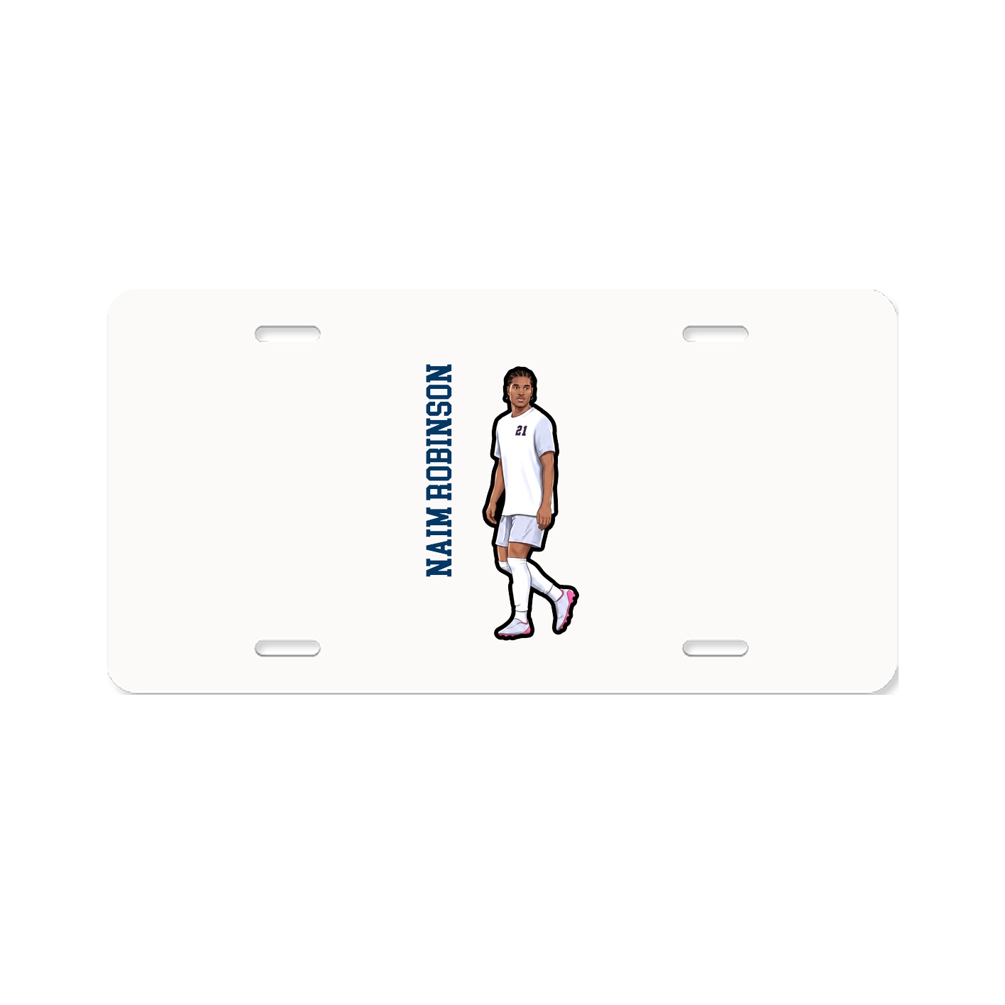 License Plate — Name Vertical in Classic