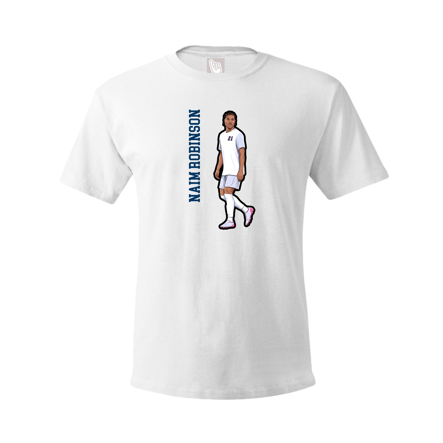 Tee — Name Vertical in White