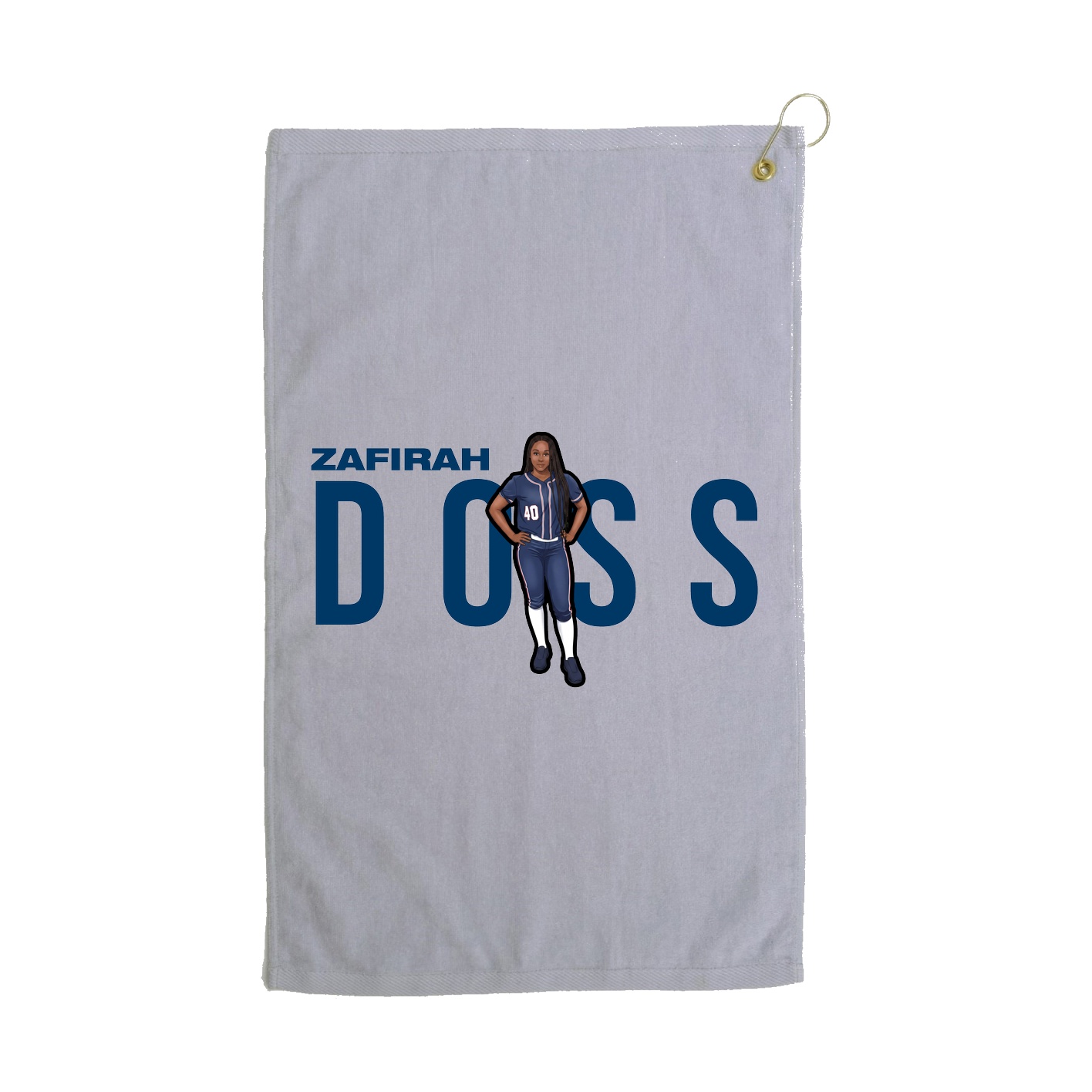 Golf Towel — Player Name in Grey
