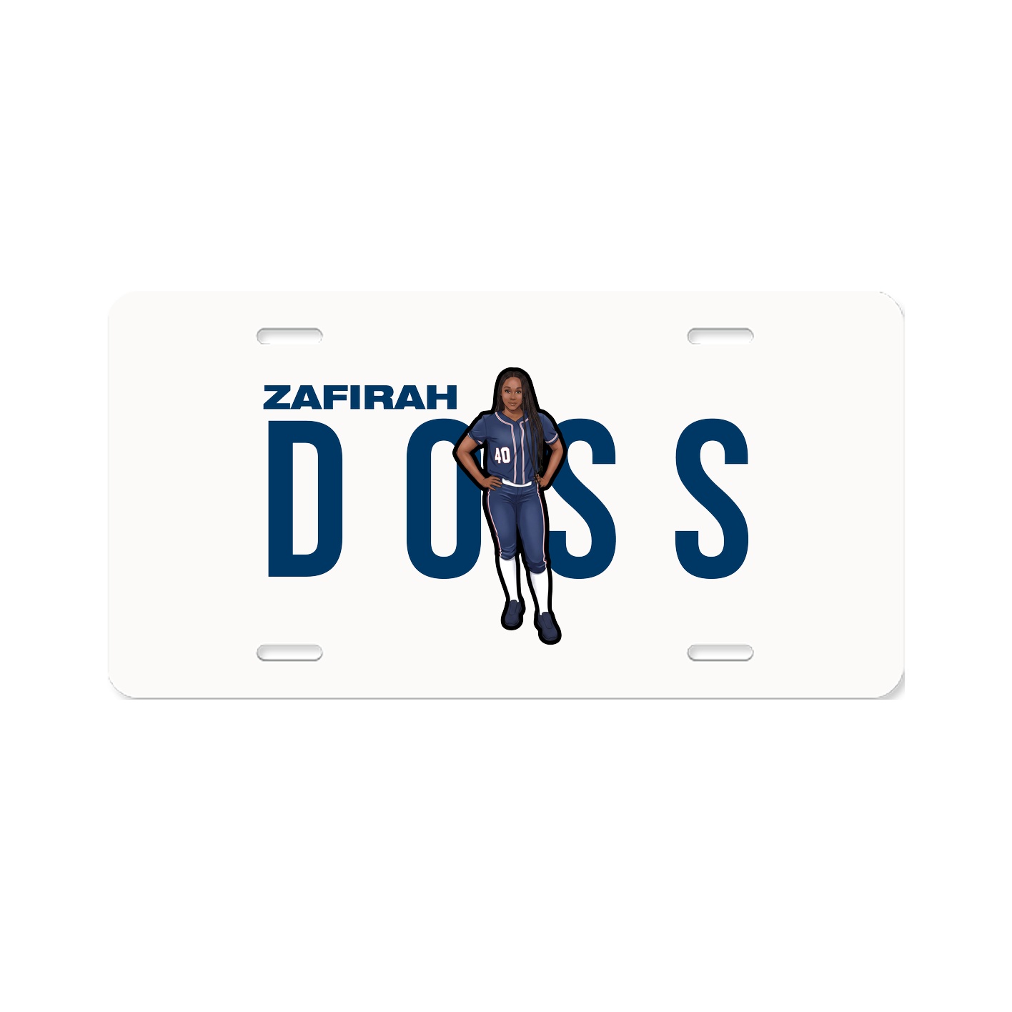 License Plate — Player Name in Classic