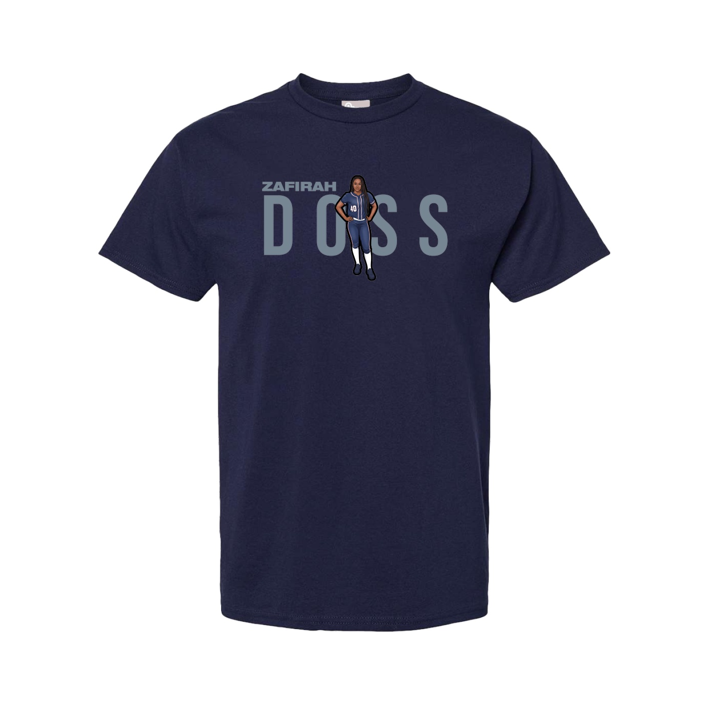 Youth Tee — Player Name in Navy