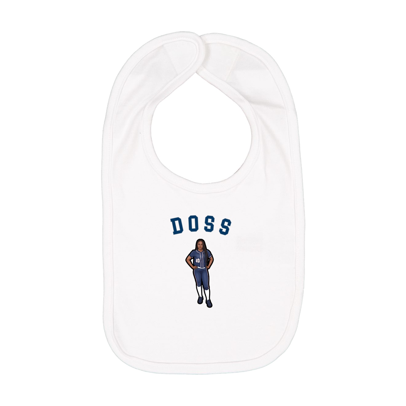 Infant Bib — Shirsey Arch in White