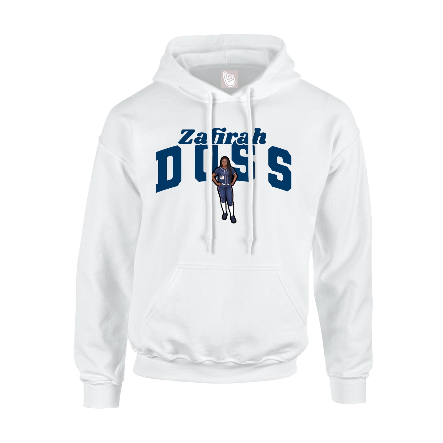 Hoodie — Signature Arch in White