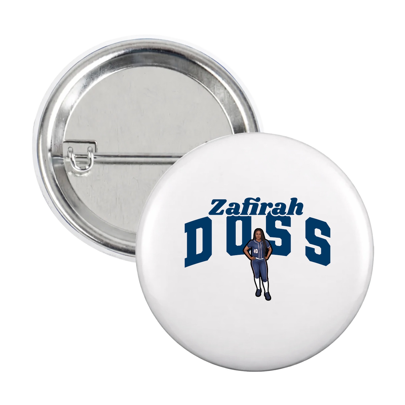 Game Day Button — Signature Arch in White