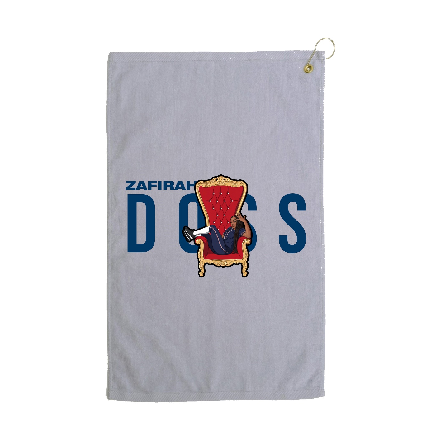 Golf Towel — Player Name in Grey