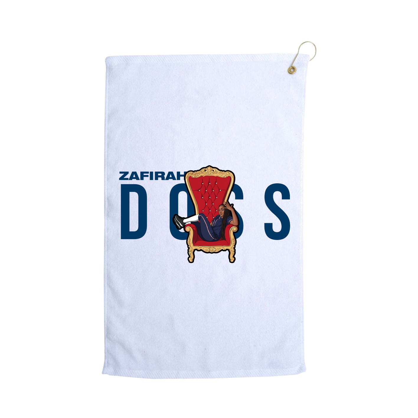 Golf Towel — Player Name in White