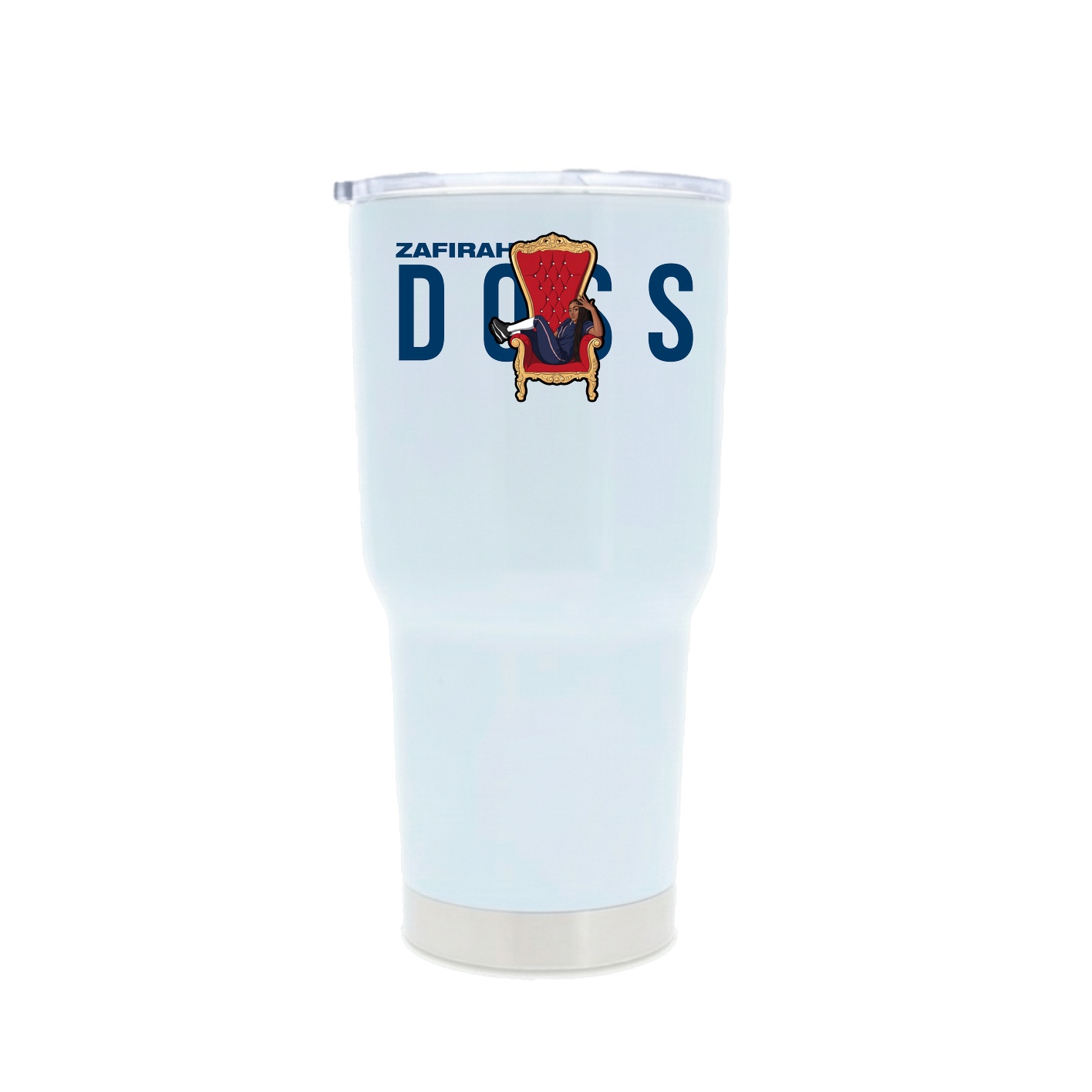 30oz Stainless Steel Tumbler — Player Name in White