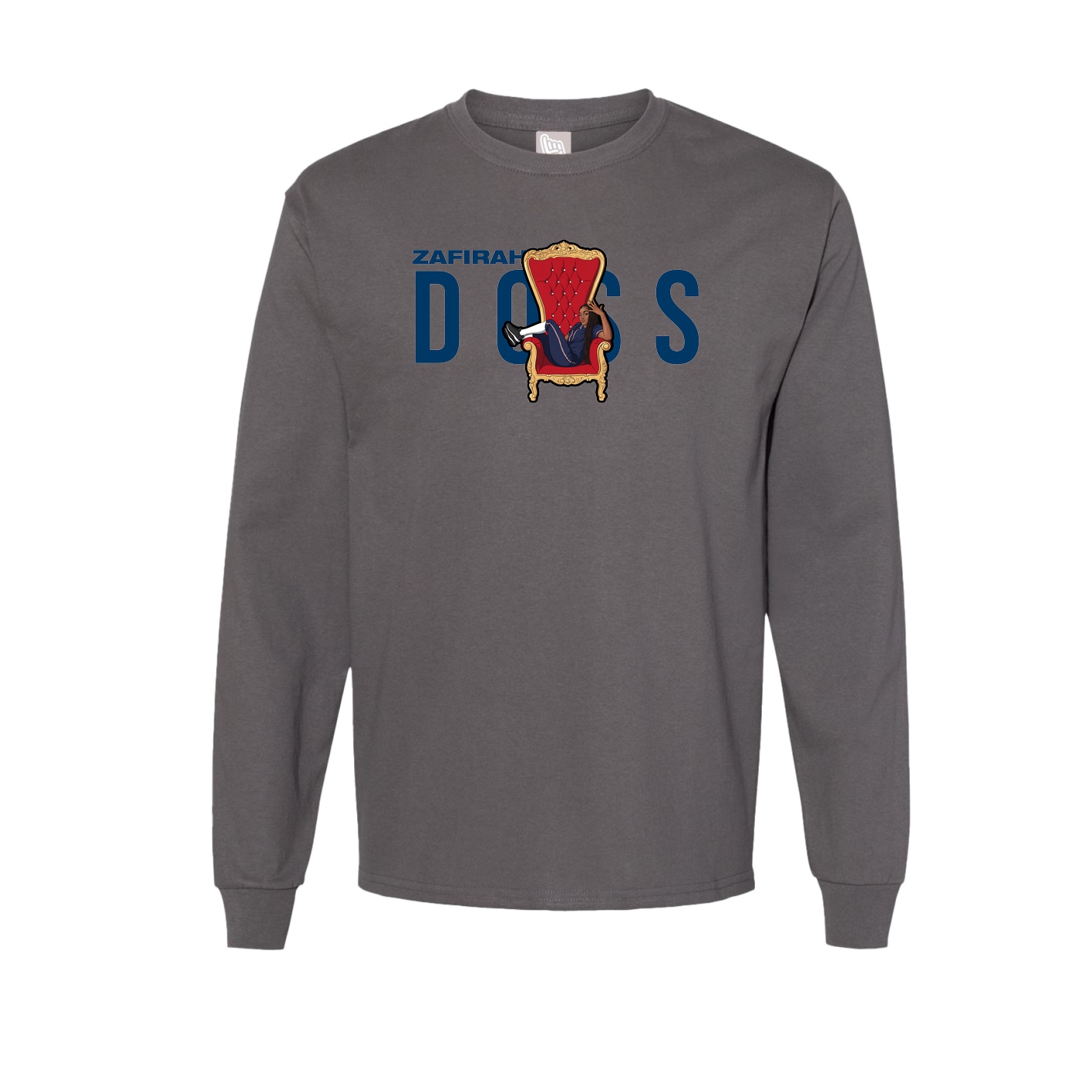 Long Sleeve Tee — Player Name in Grey