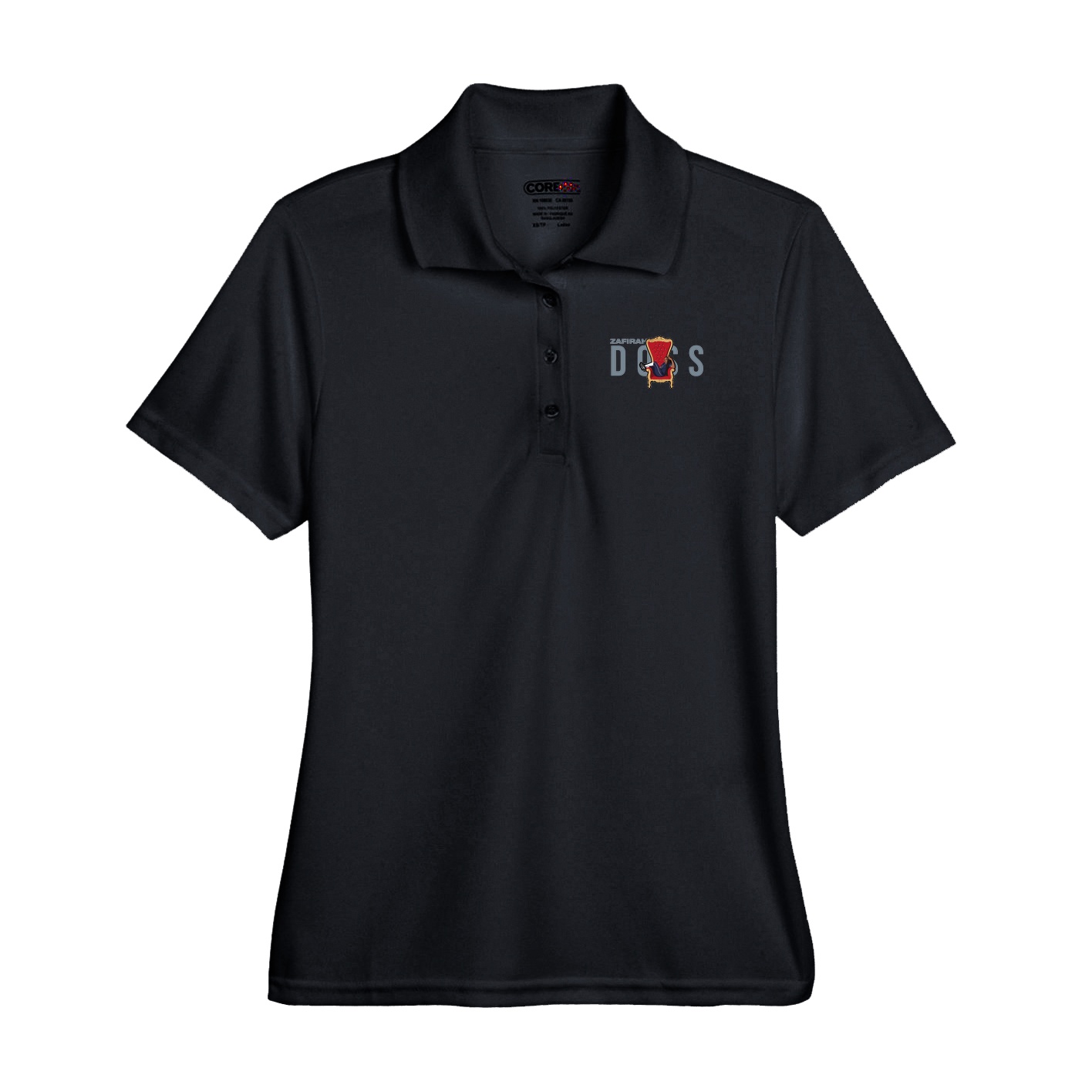 Performance Polo — Player Name in Black