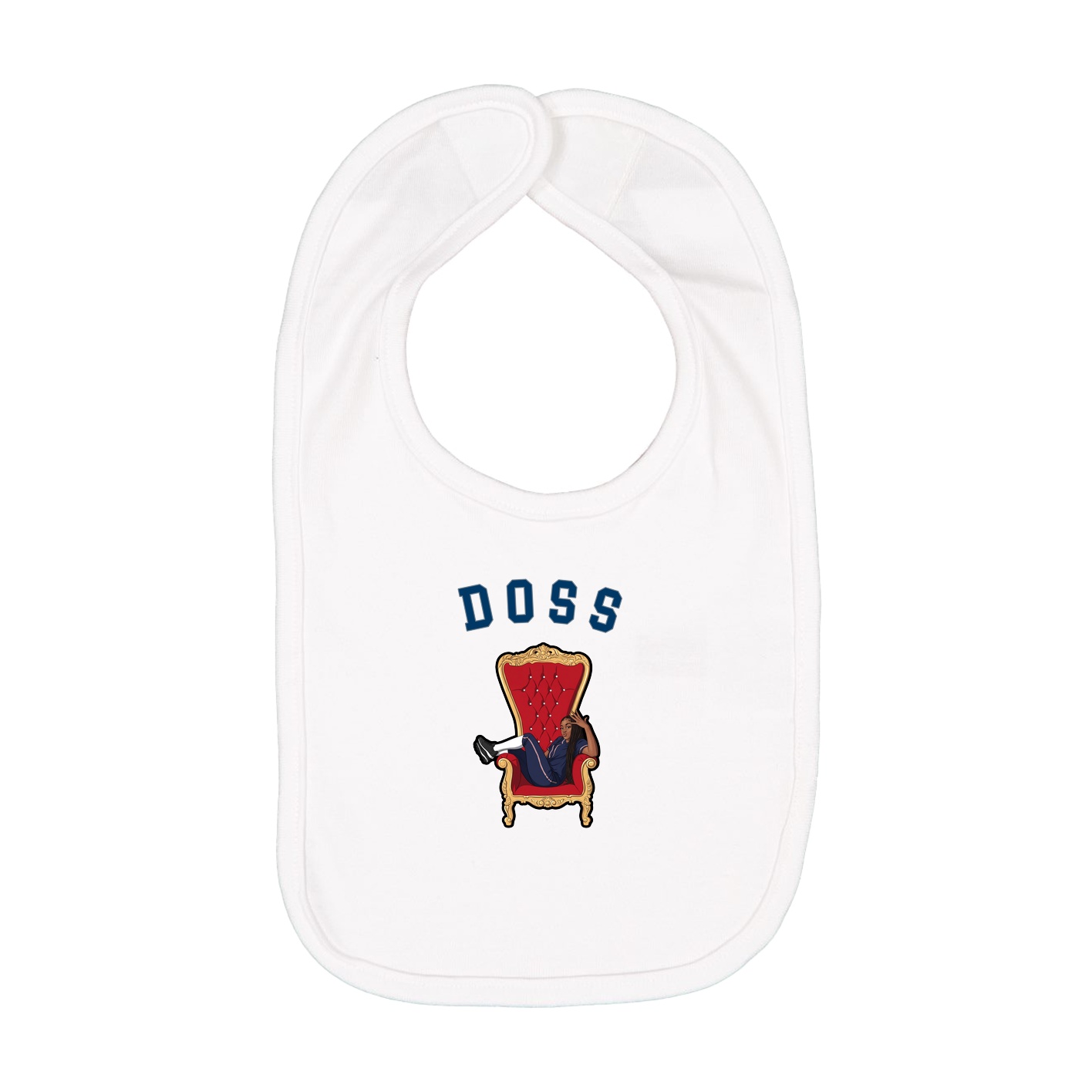 Infant Bib — Shirsey Arch in White