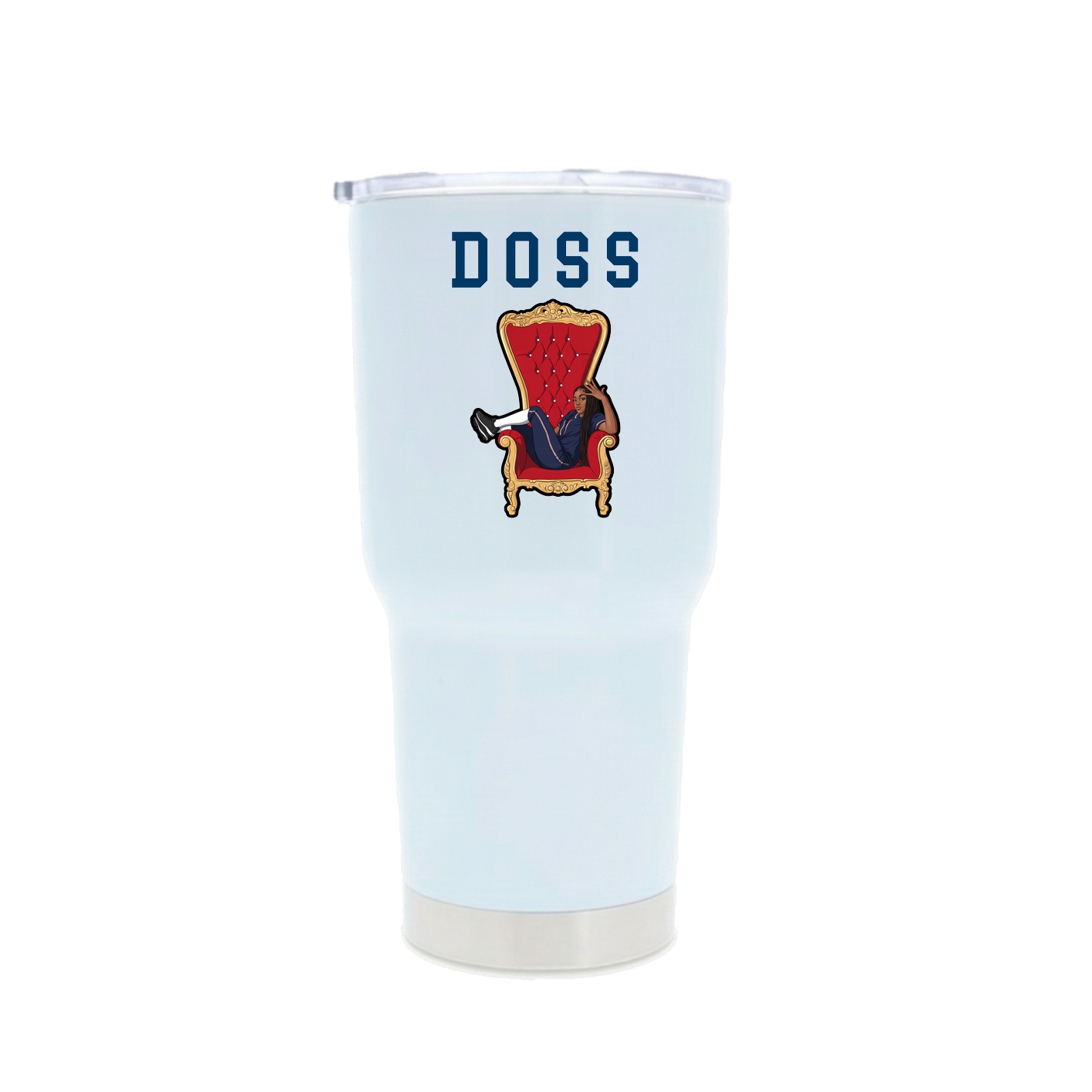 30oz Stainless Steel Tumbler — Shirsey in White