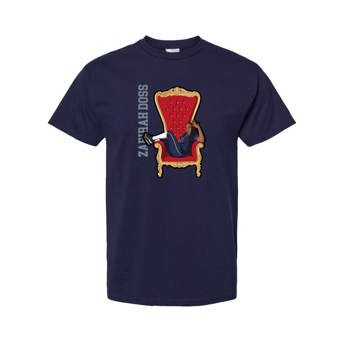 Youth Tee — Name Vertical in Navy