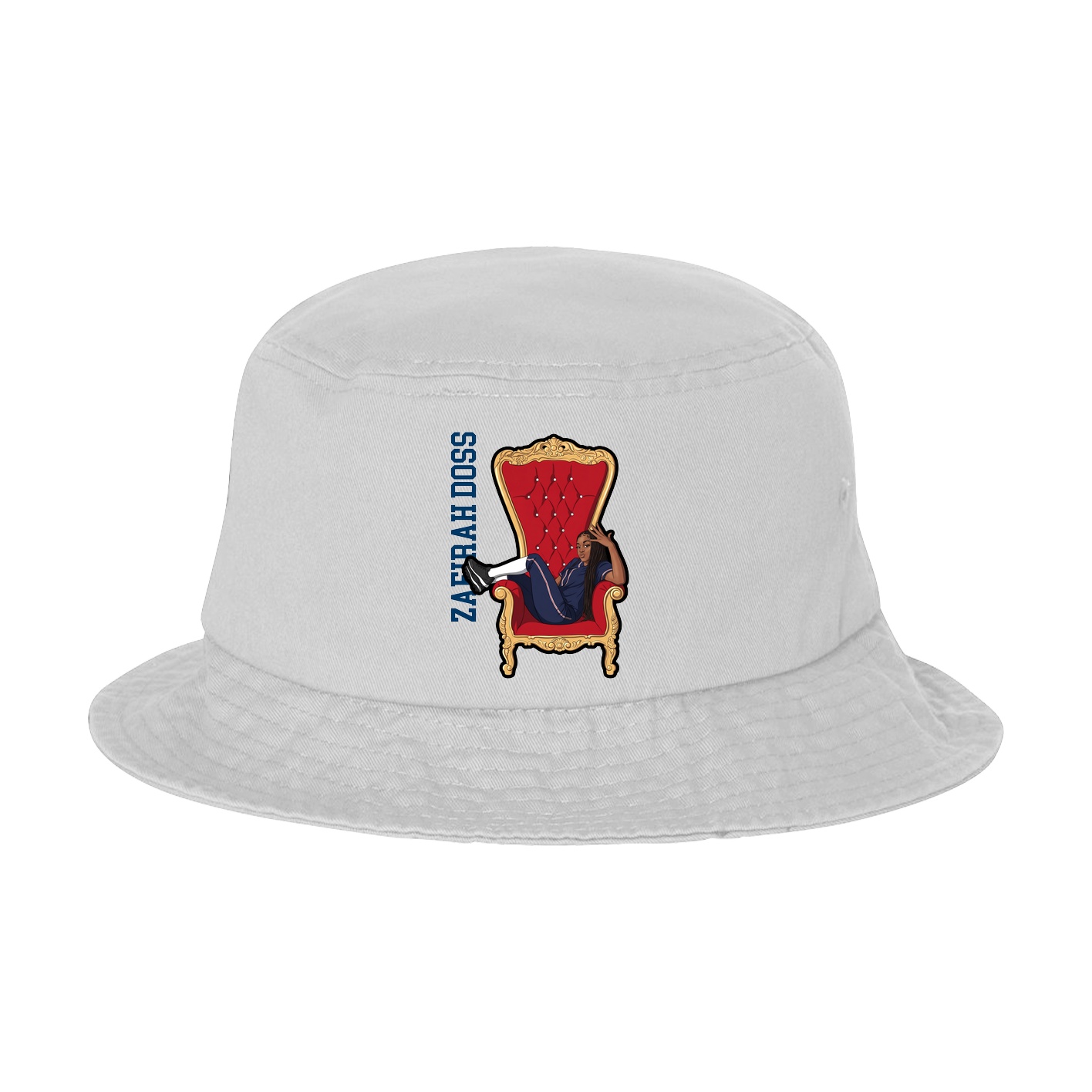 Bucket Cap — Name Vertical in White