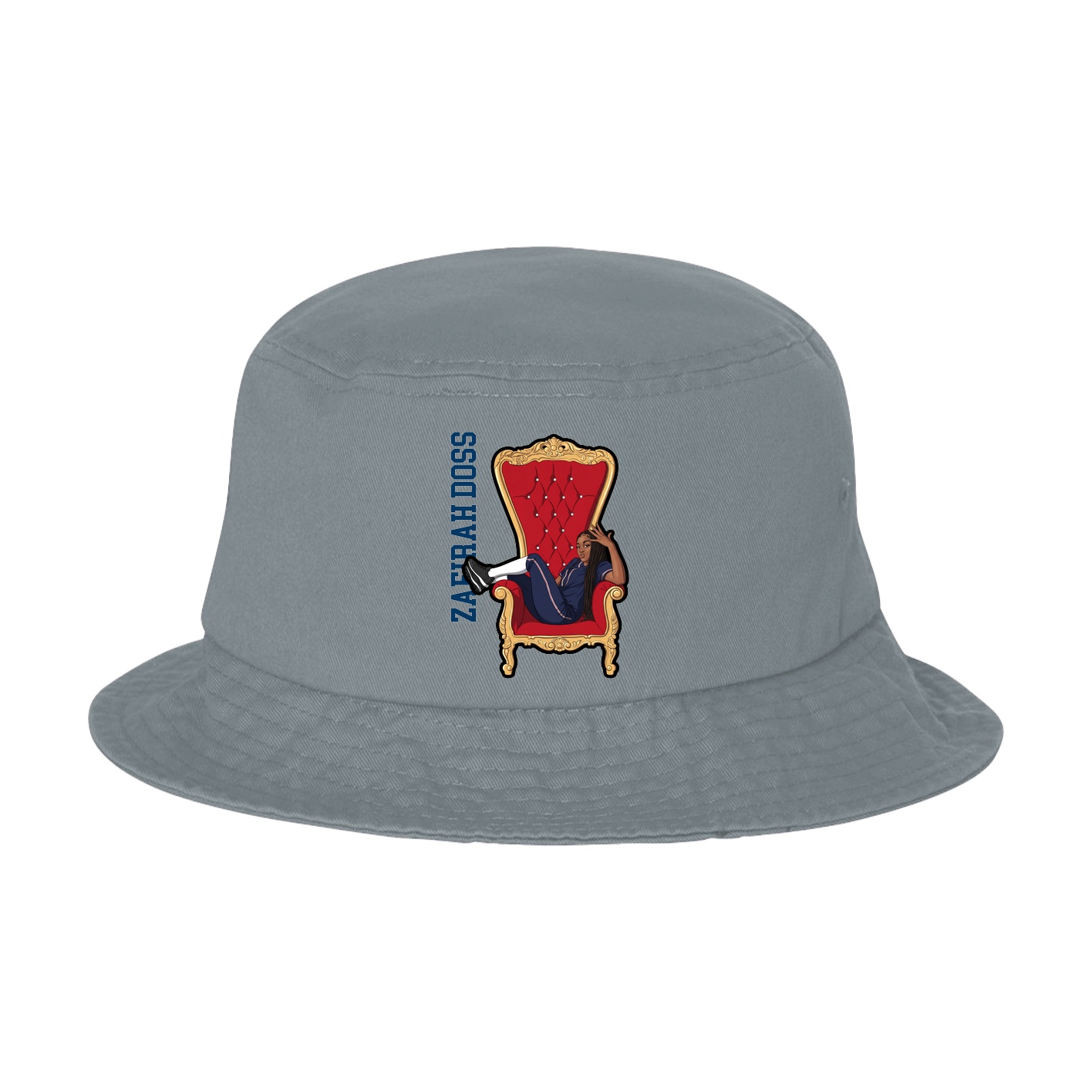 Bucket Cap — Name Vertical in Grey