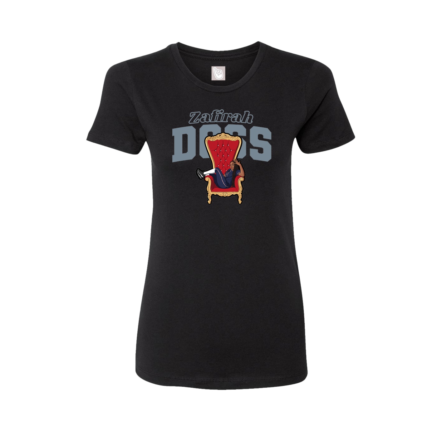 Womens Tee — Name Arch in Black