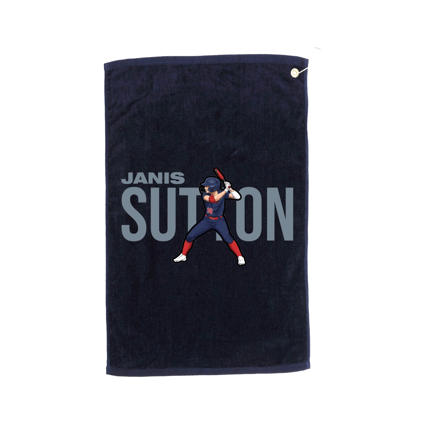 Golf Towel — Player Name in Navy