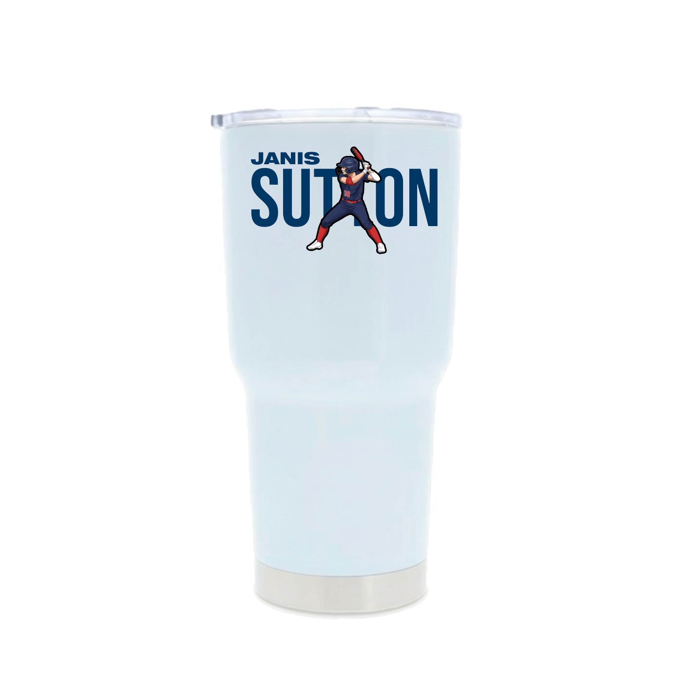 30oz Stainless Steel Tumbler — Player Name in White