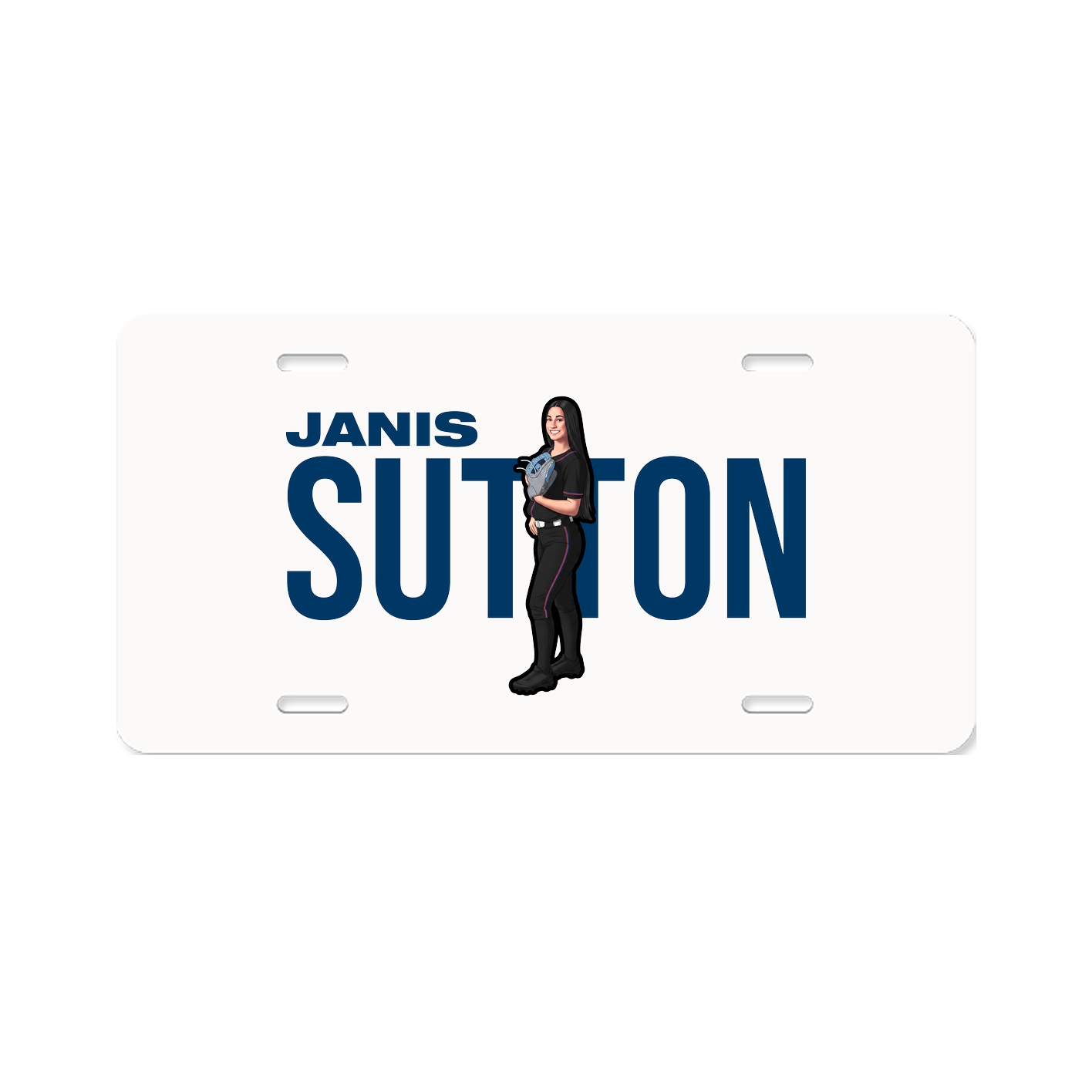 License Plate — Player Name in Classic