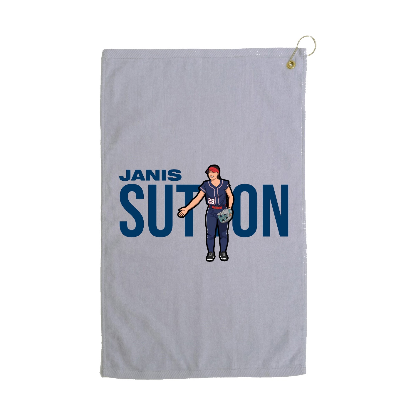 Golf Towel — Player Name in Grey