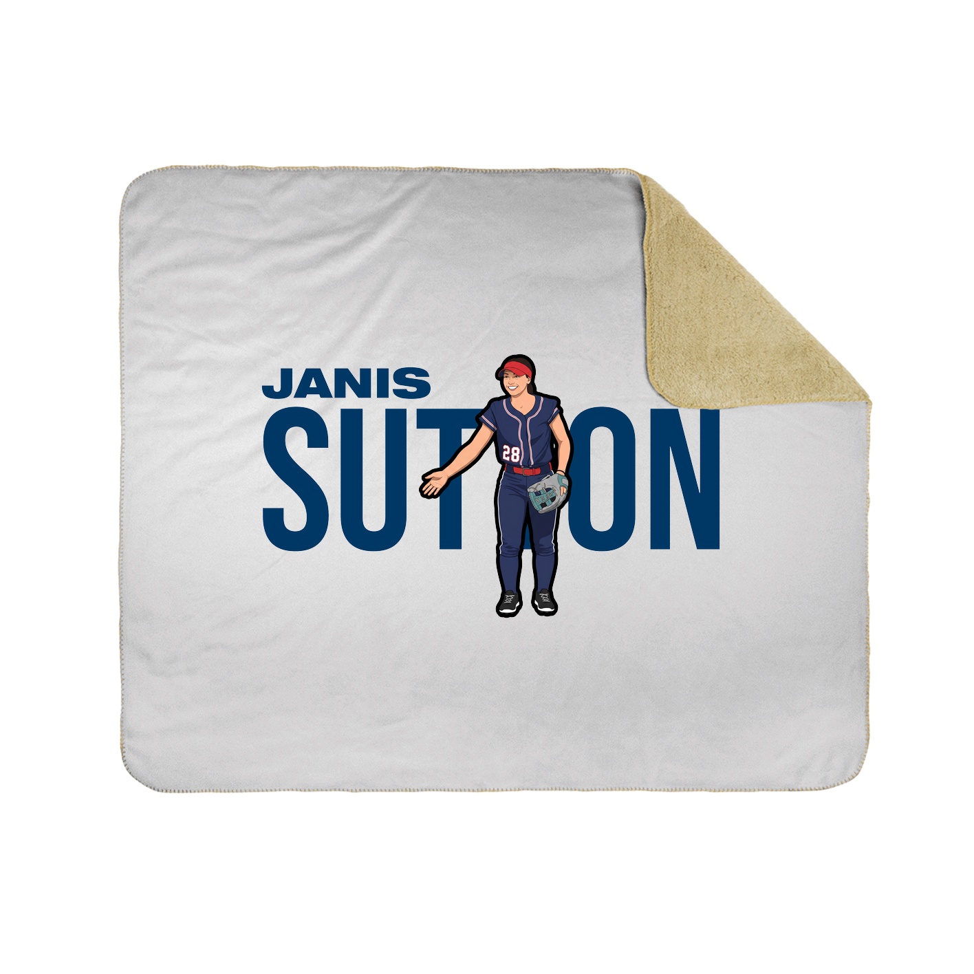 Throw Blanket — Player Name in White