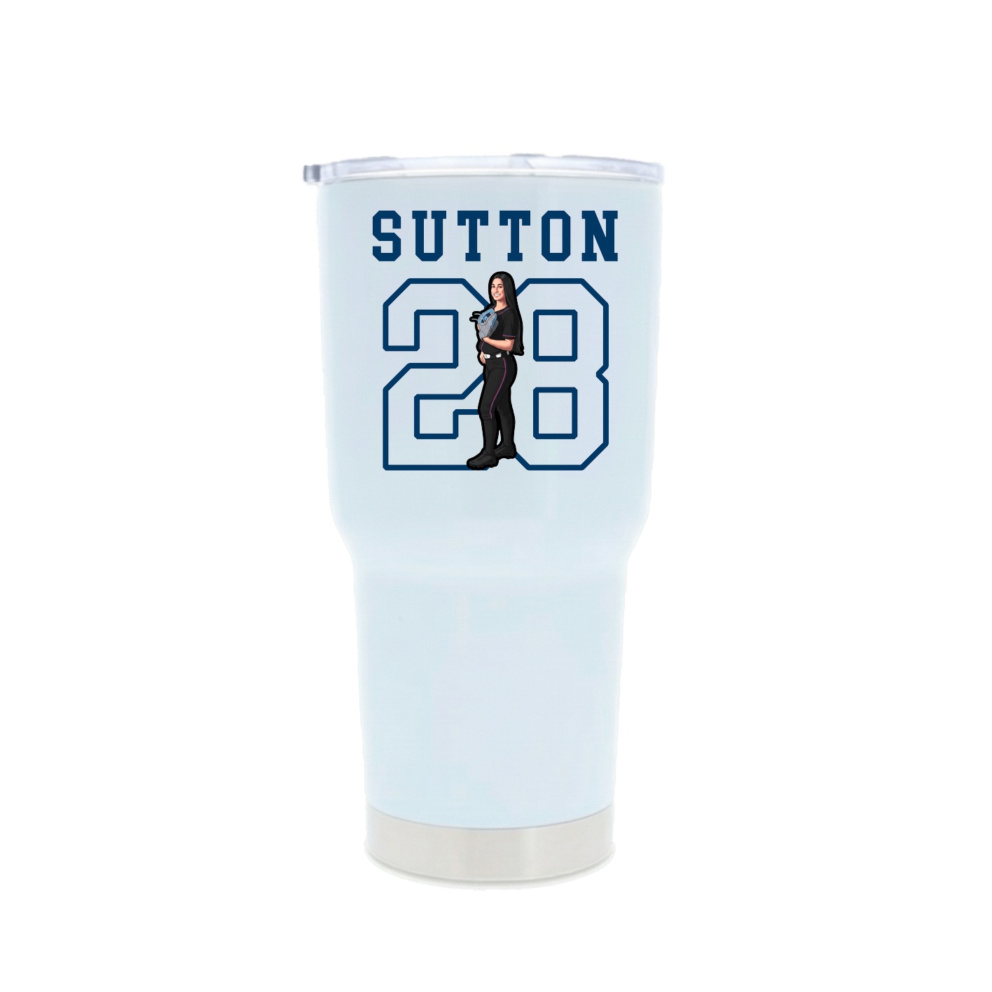 30oz Stainless Steel Tumbler — Shirsey in White