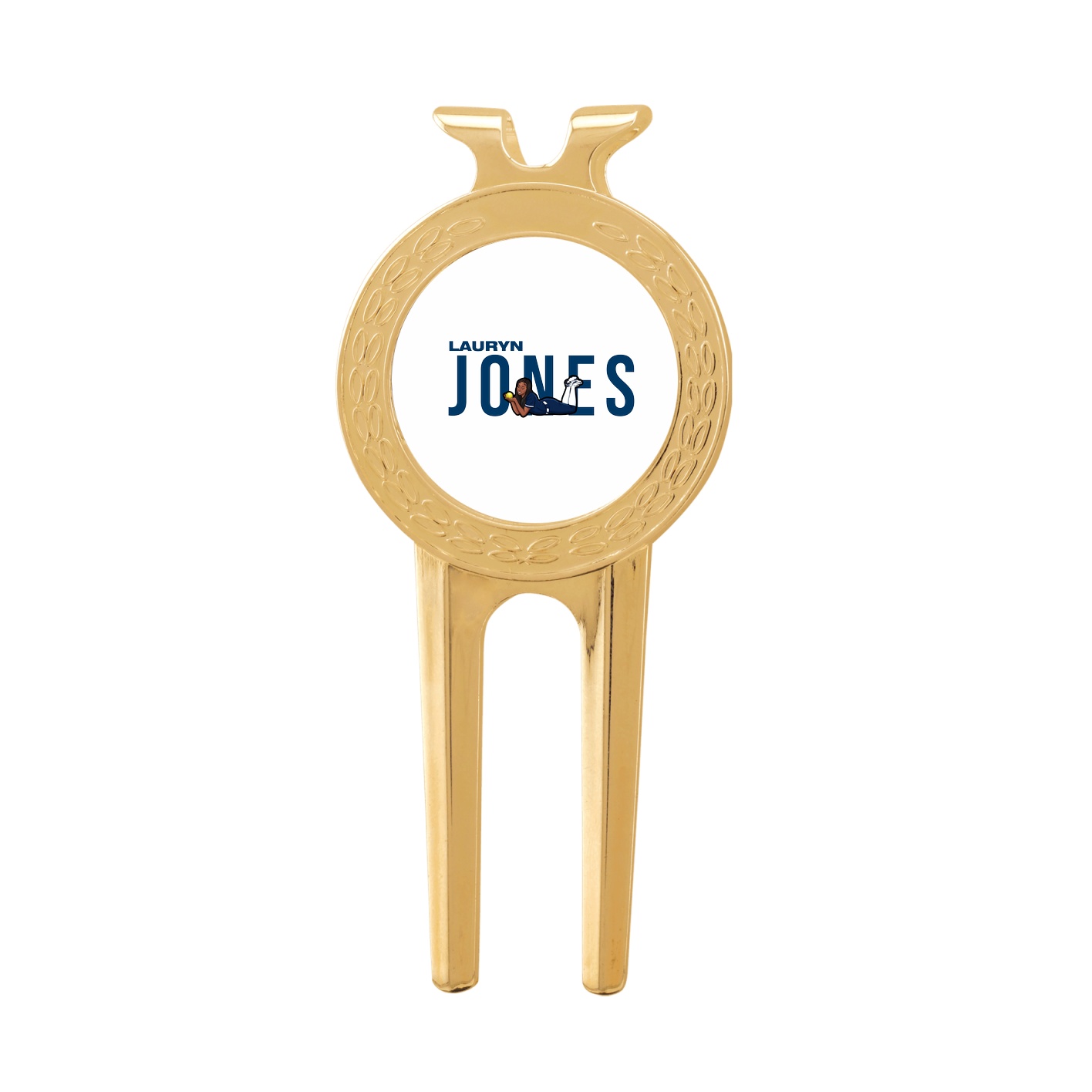 Divot Tool with Ball Marker — Player Name in Classic