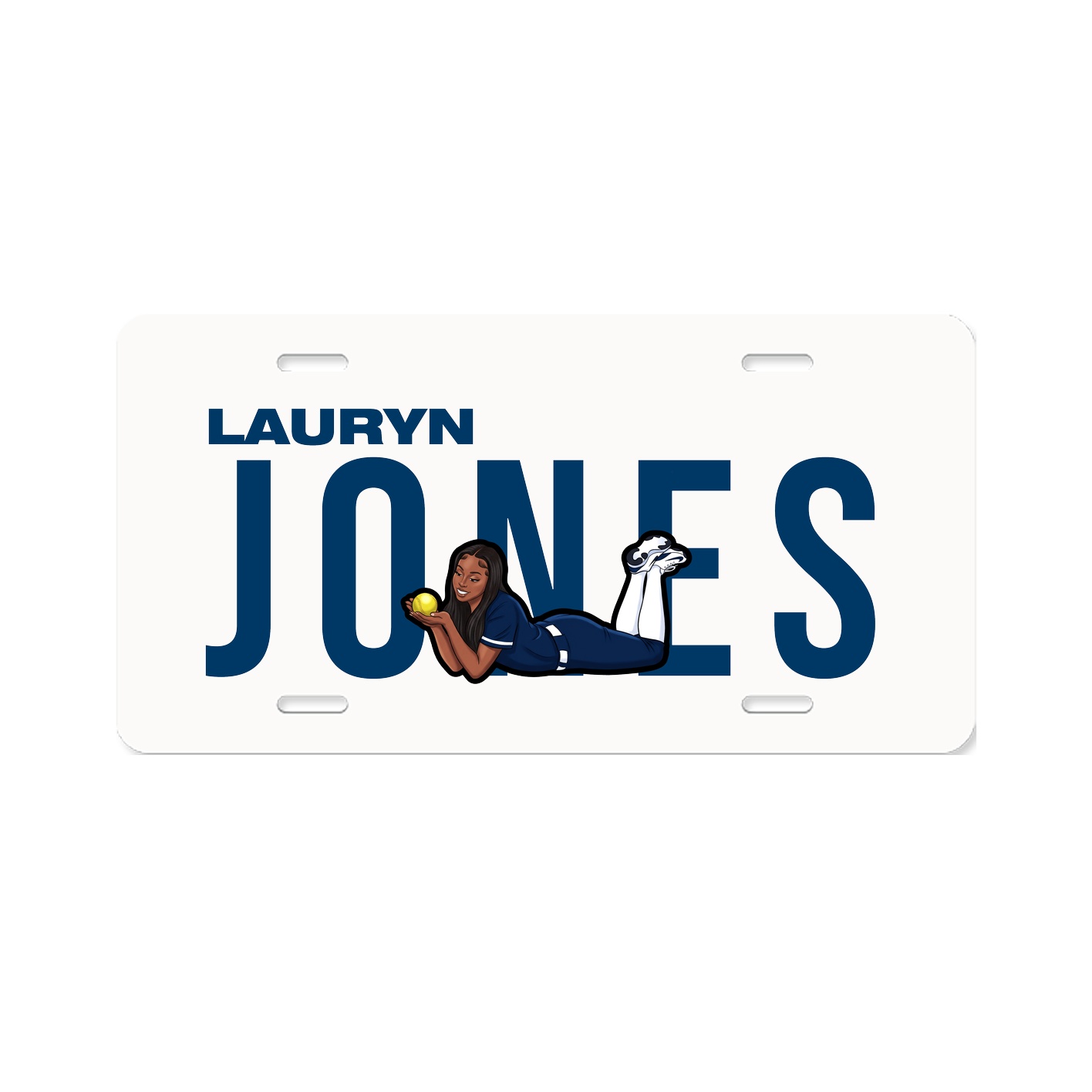 License Plate — Player Name in Classic