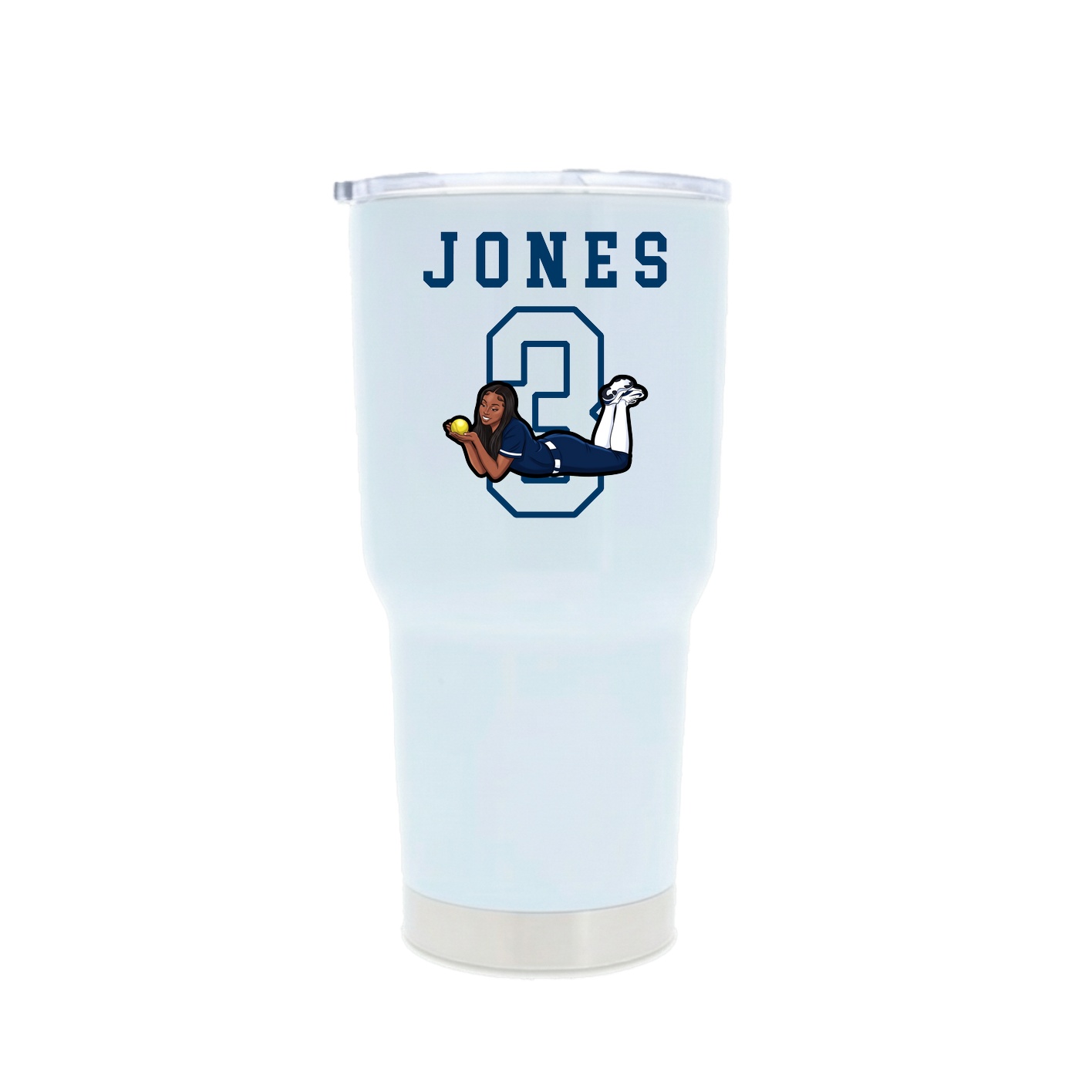 30oz Stainless Steel Tumbler — Shirsey in White