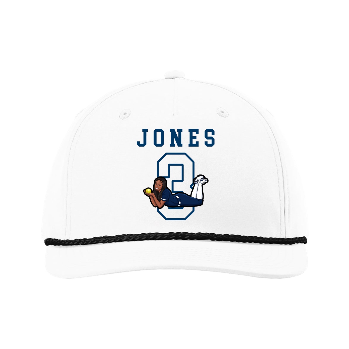 Five-Panel Classic Rope Cap — Shirsey in White
