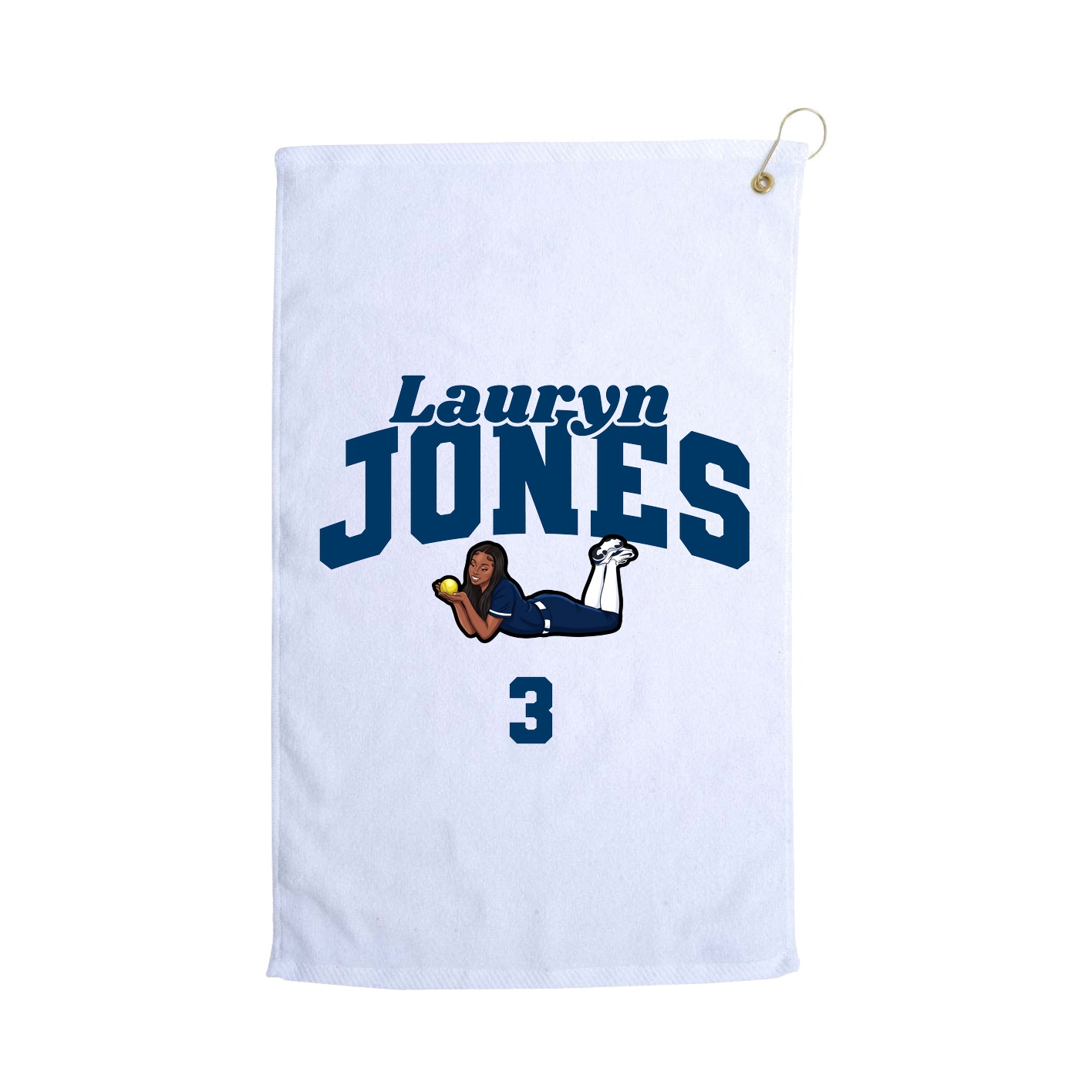 Golf Towel — Signature Arch in White