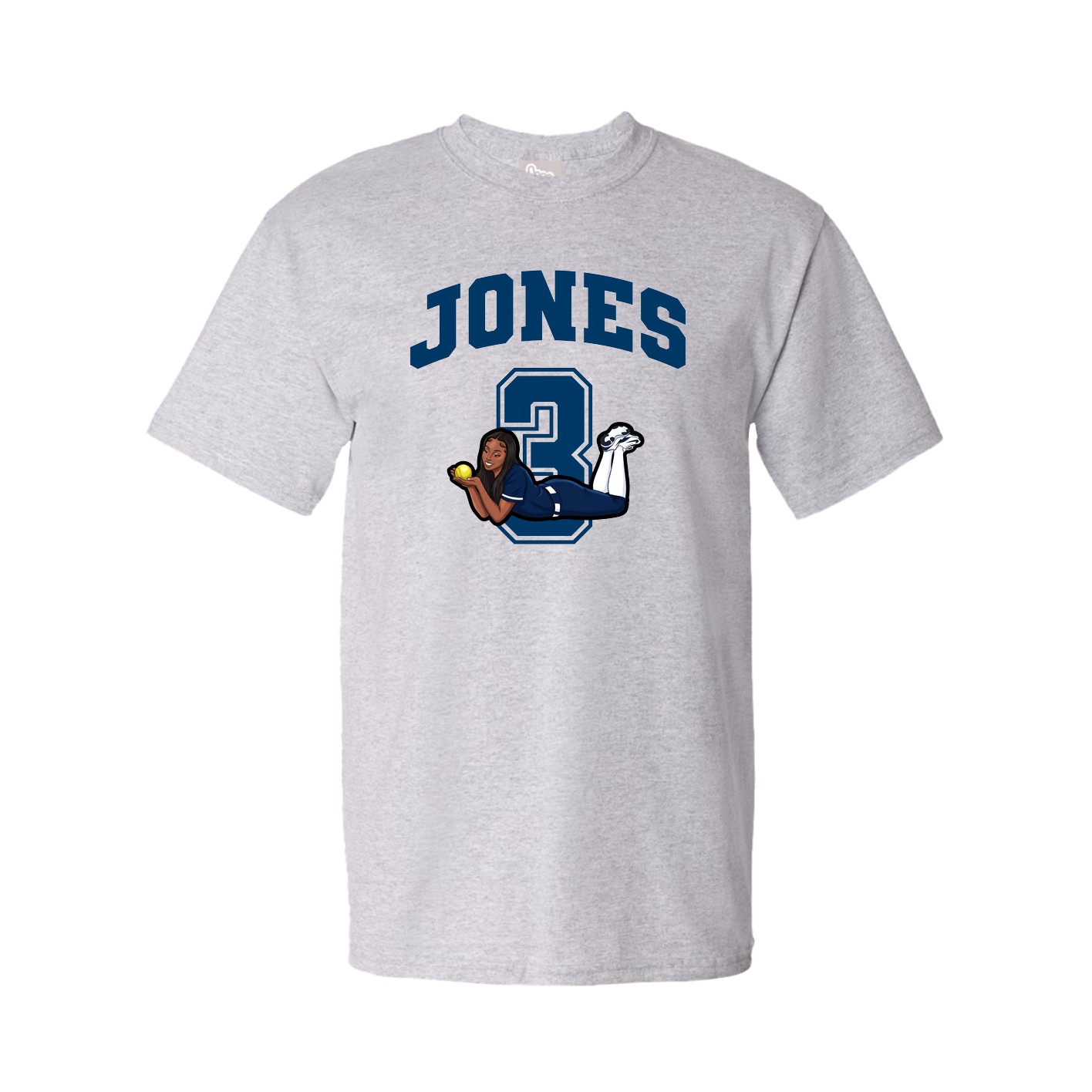Youth Tee — Number in Grey