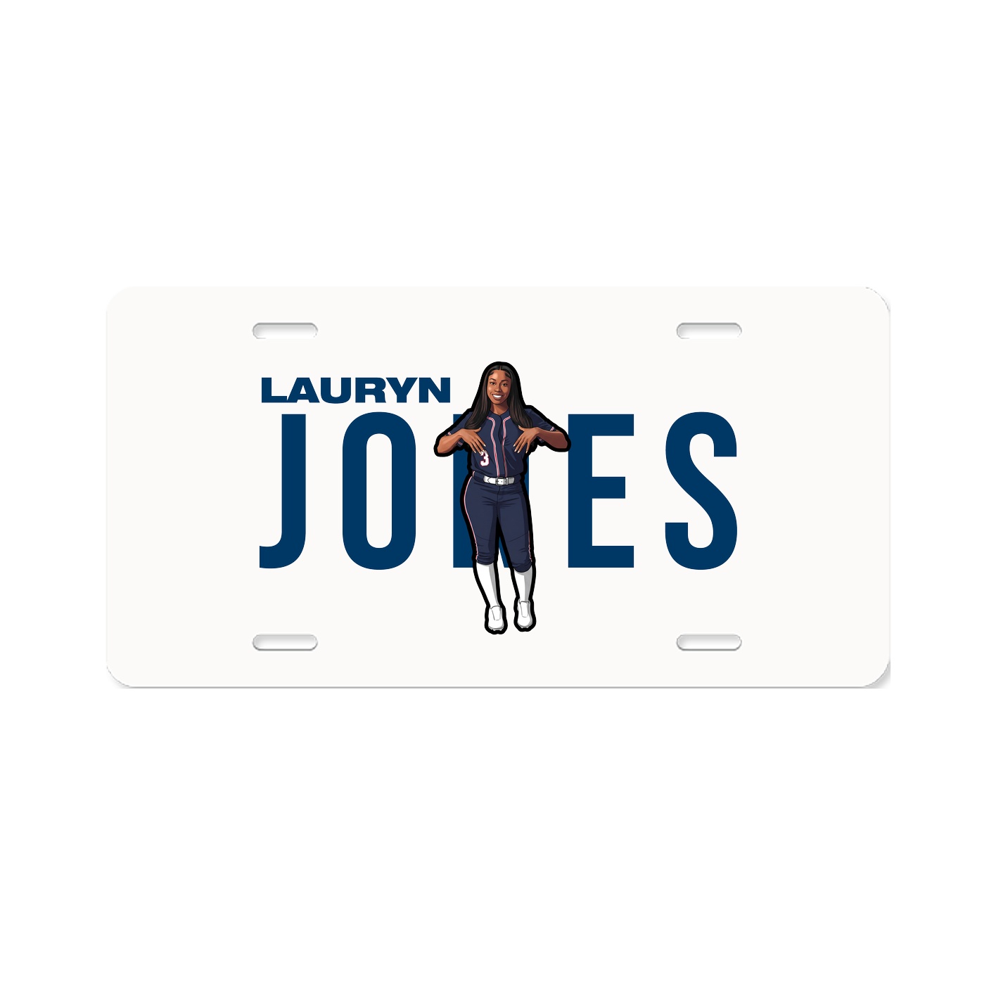 License Plate — Player Name in Classic
