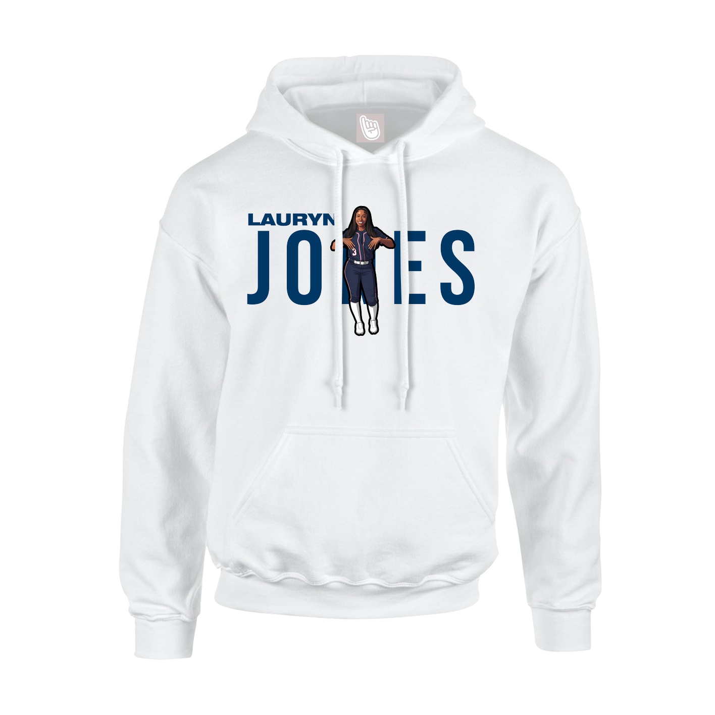 Youth Hoodie — Player Name in White