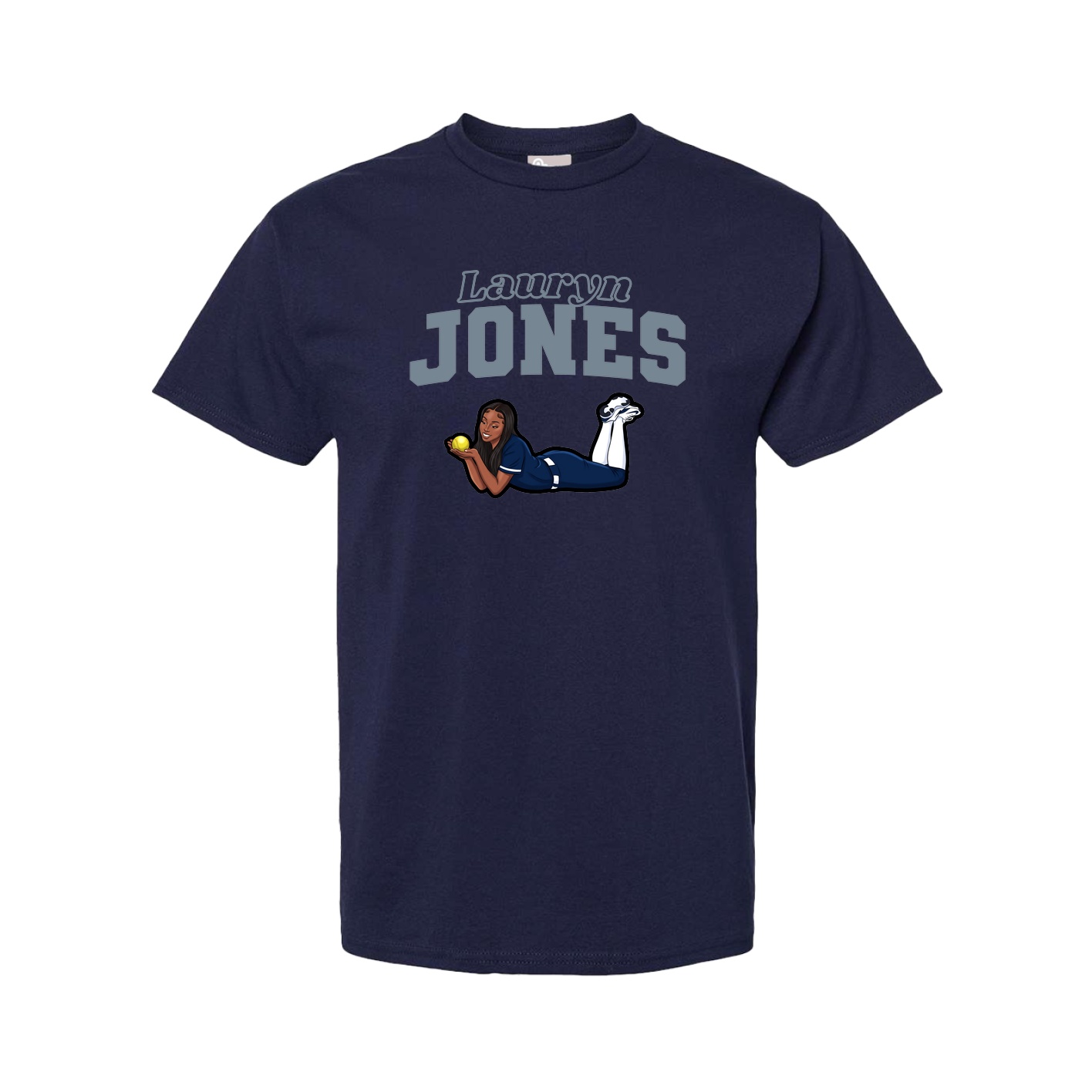 Youth Tee — Name Arch in Navy