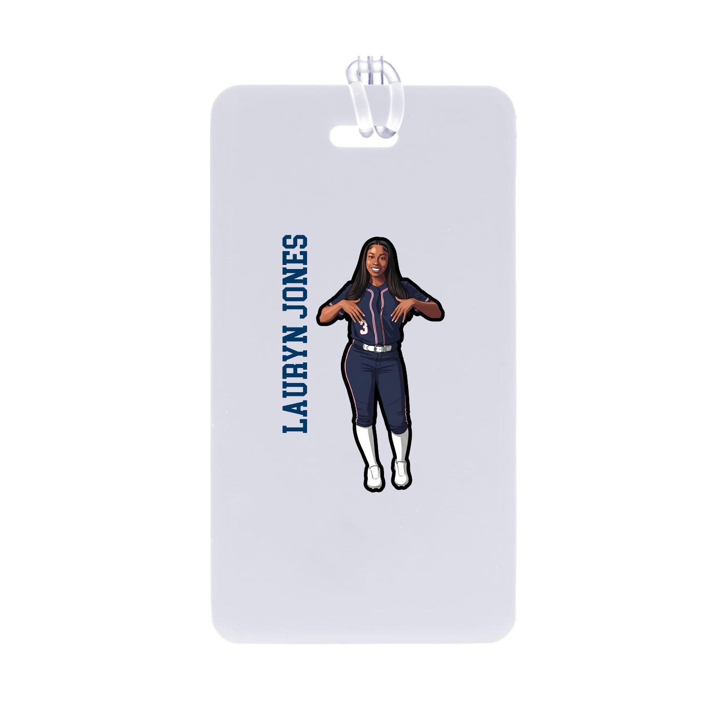 Bag Tag — Name Vertical in Classic