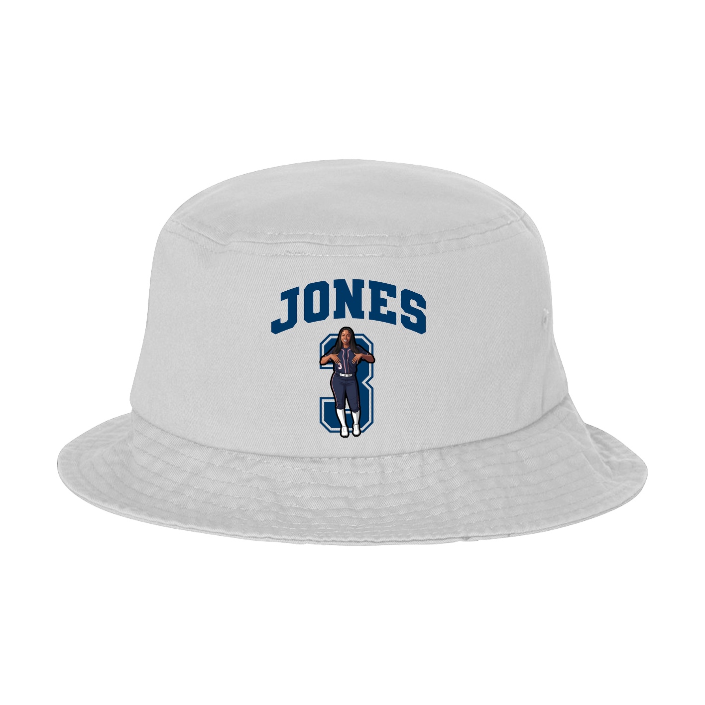 Bucket Cap — Number in White