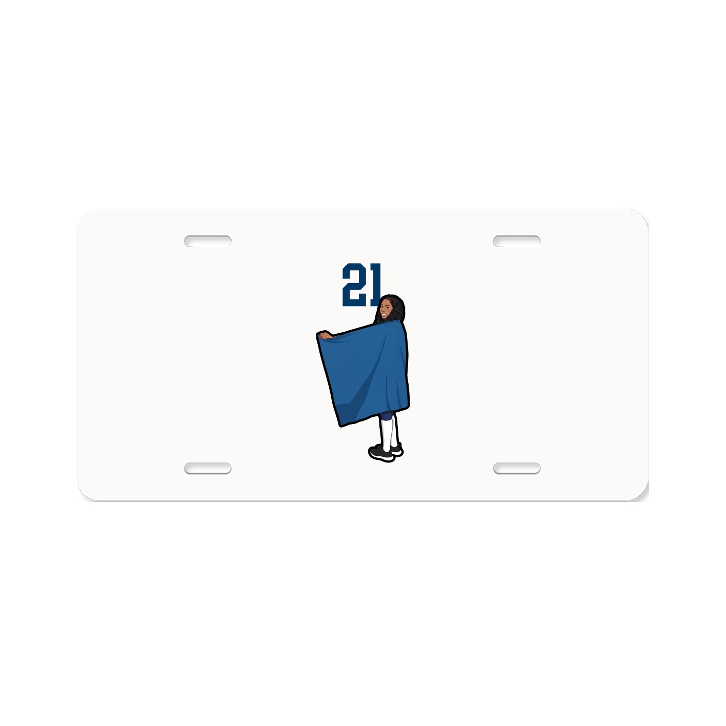 License Plate — Number Top in Classic