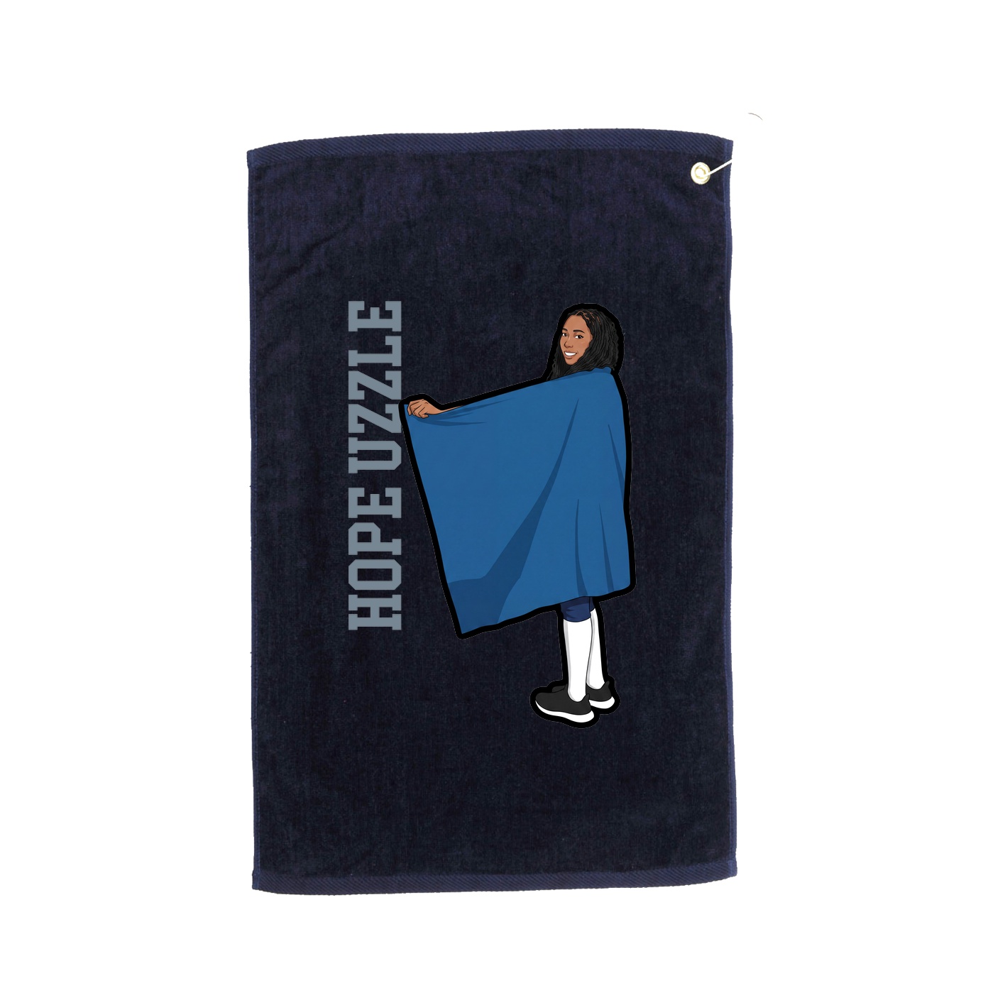 Golf Towel — Name Vertical in Navy