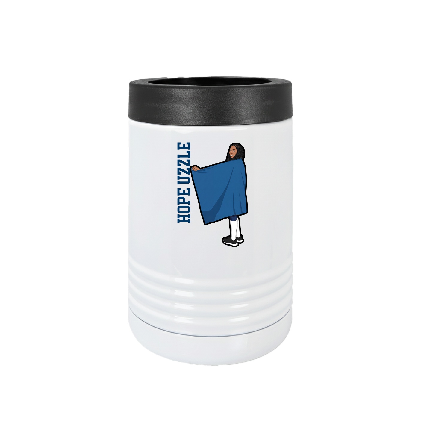 Beverage Holder — Name Vertical in White