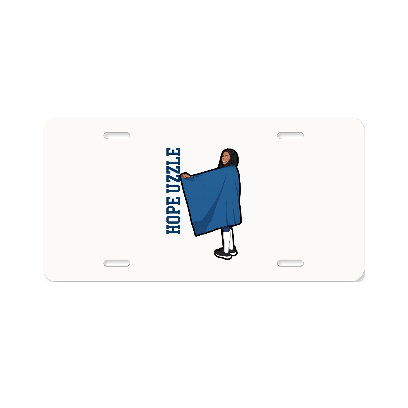License Plate — Name Vertical in Classic