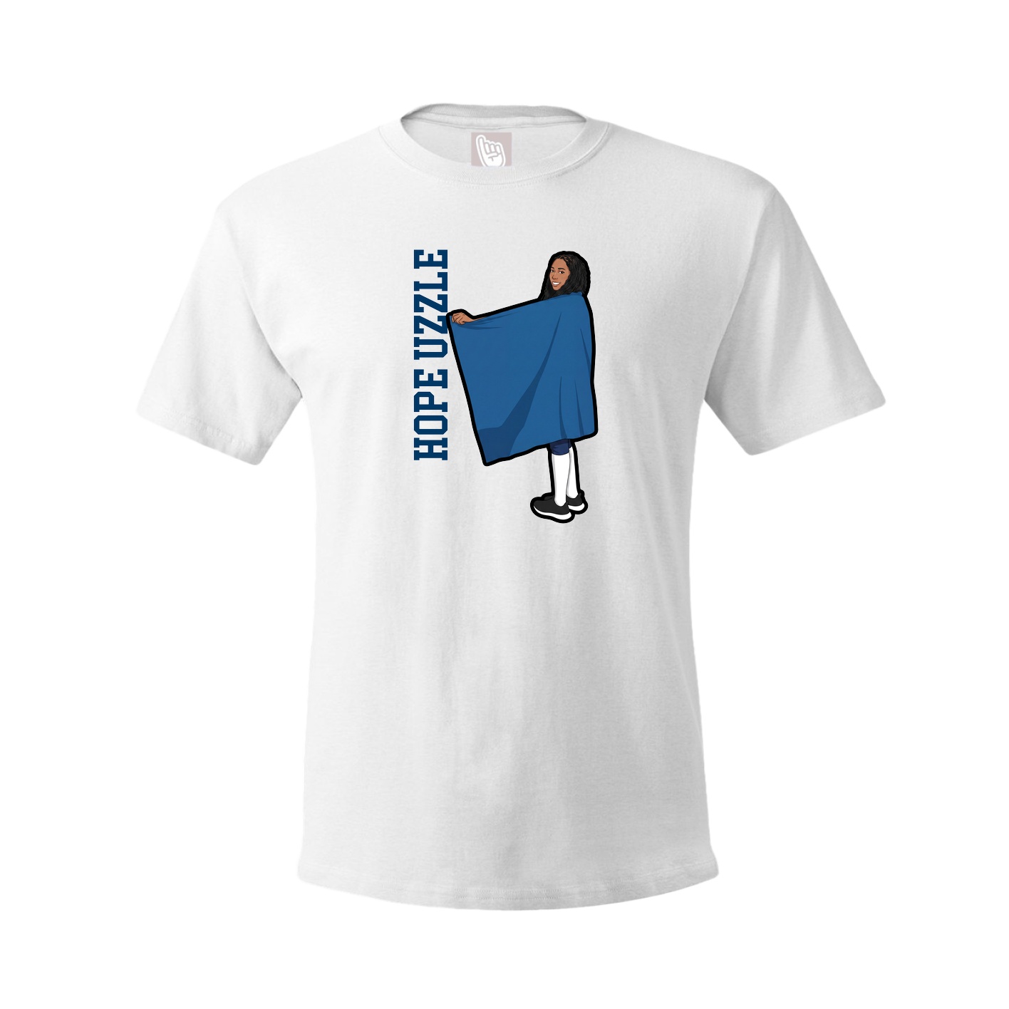 Youth Tee — Name Vertical in White