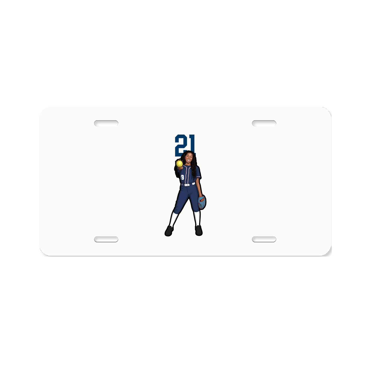 License Plate — Number Top in Classic