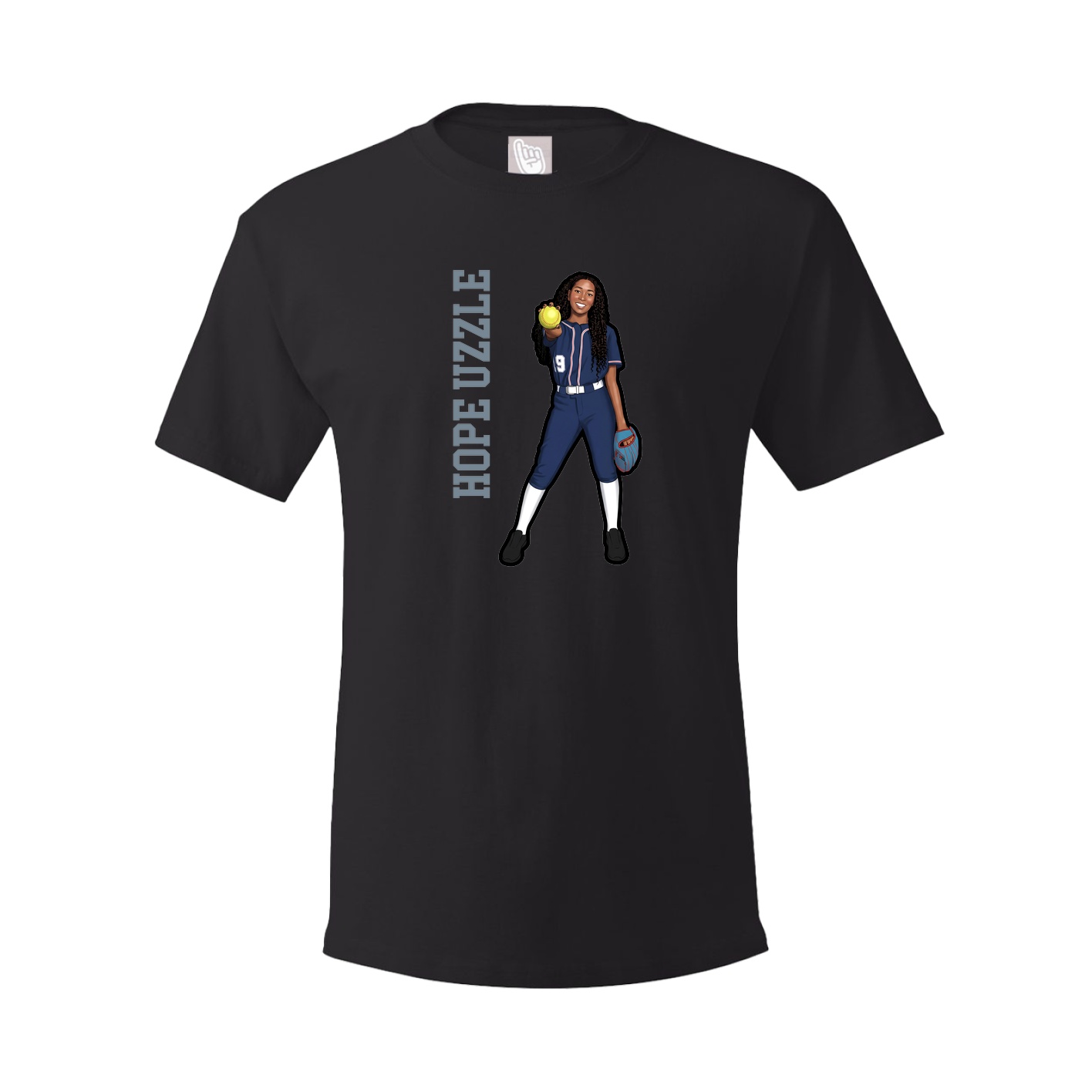 Tee — Name Vertical in Black