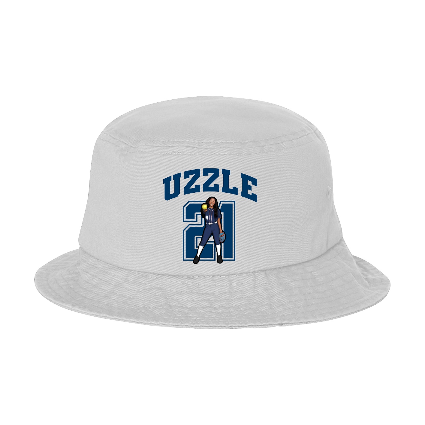 Bucket Cap — Number in White