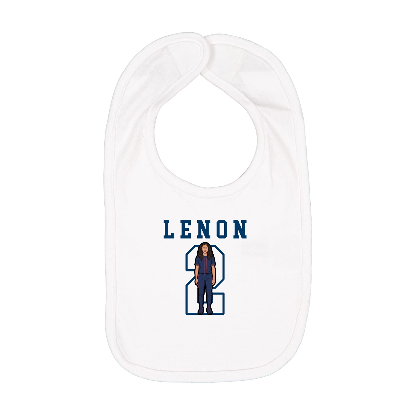 Infant Bib — Shirsey in White